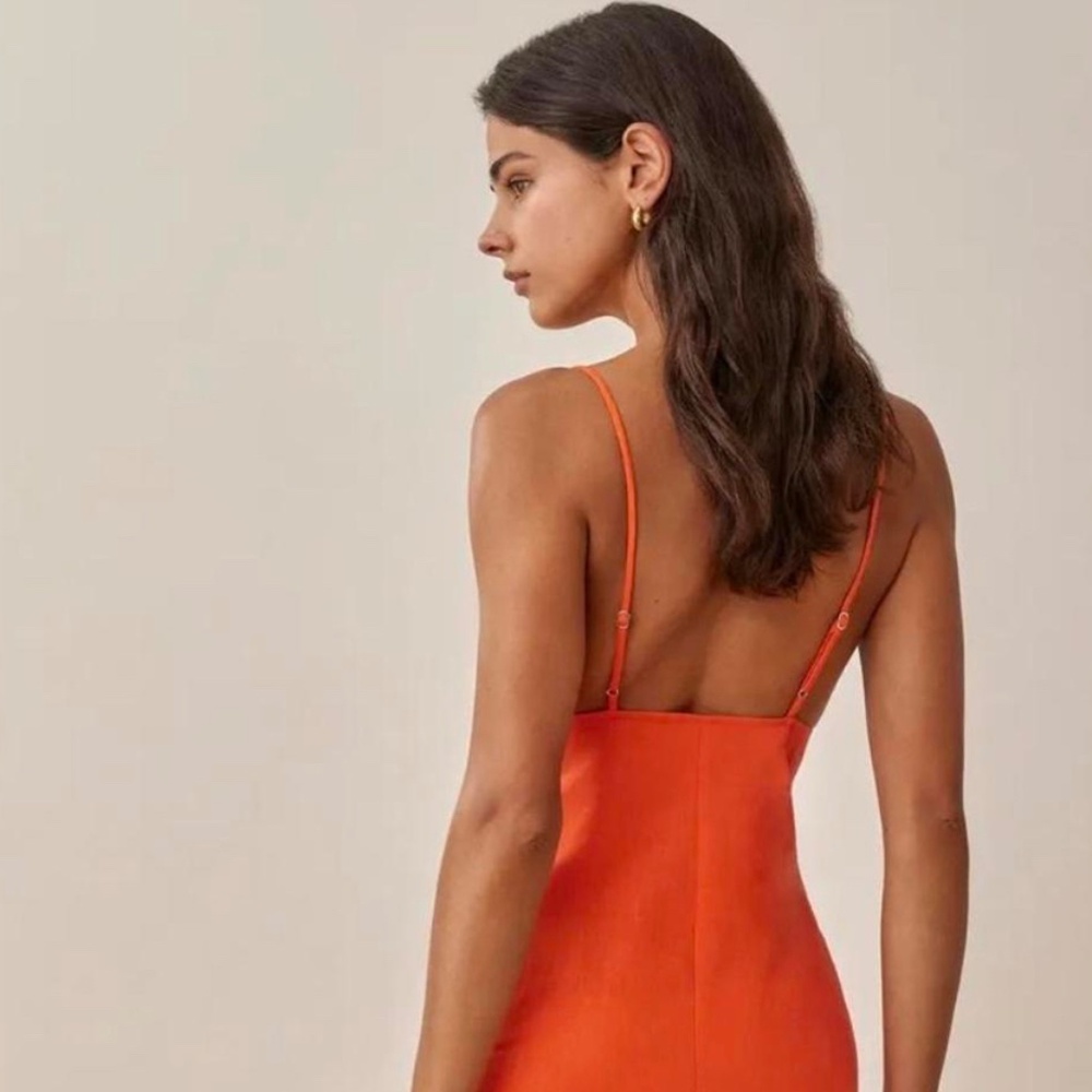 Reformation Orange Mini Dress
